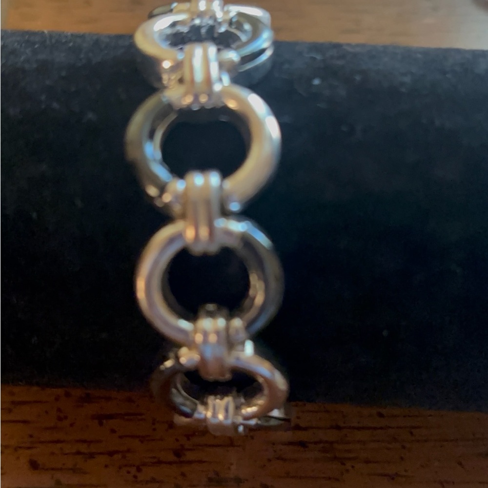 Cute Silver and black Link Bracelet